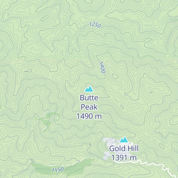 Map of Butte Peak