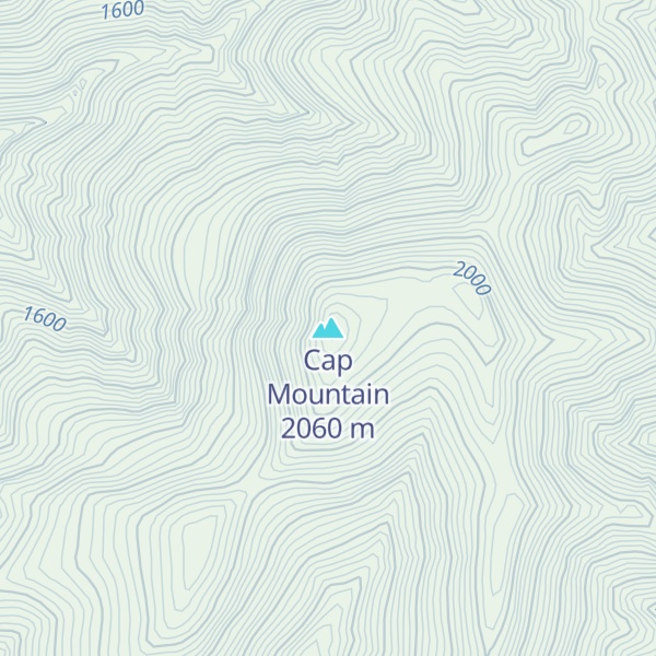 Map of Cap Mountain