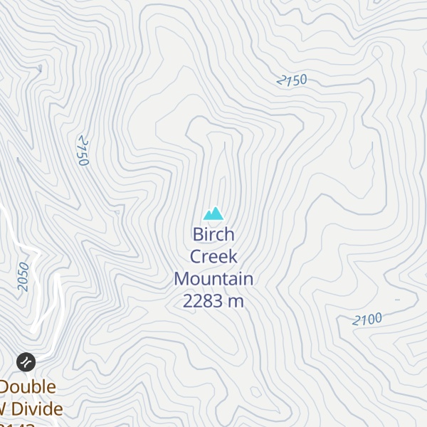 Map of Birch Creek Mountain
