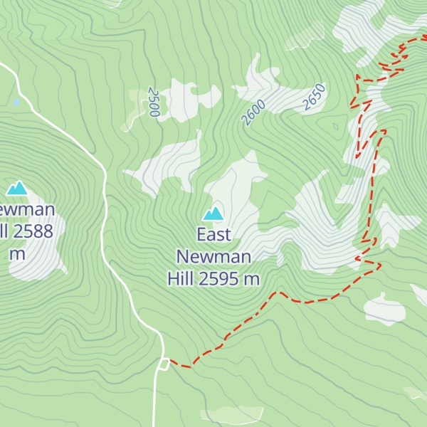 Map of East Newman Hill