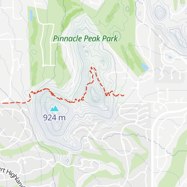 Map of Pinnacle Peak