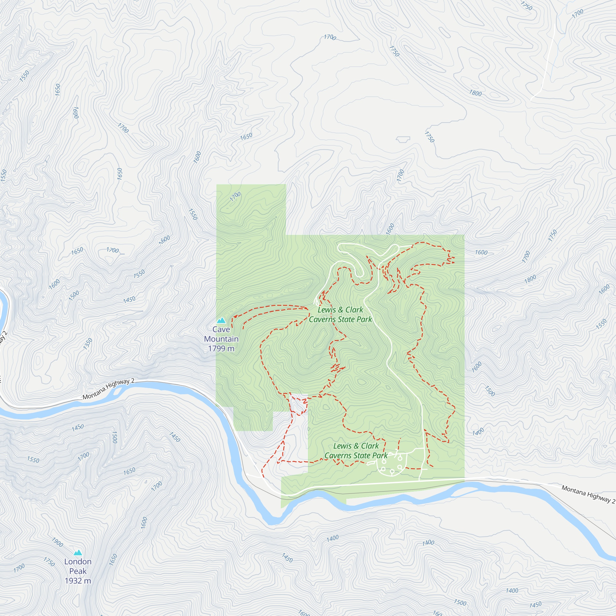 Cave Visitor Center map