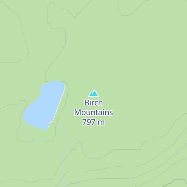 Map of Birch Mountains