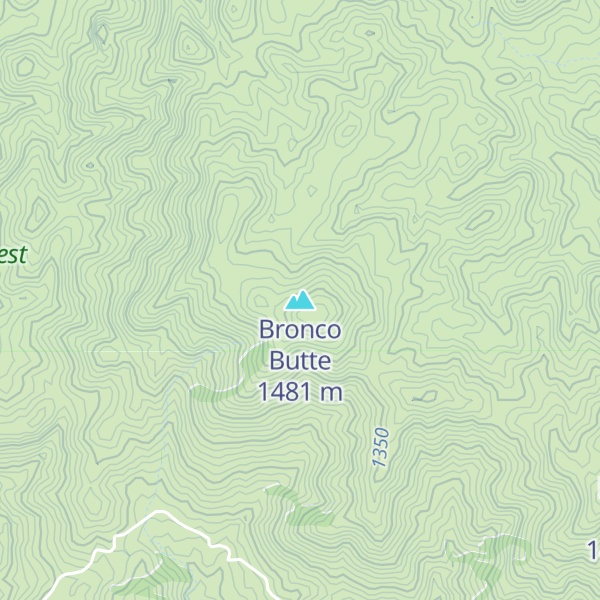 Map of Bronco Butte