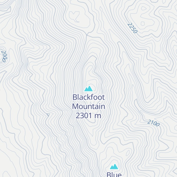 Map of Blackfoot Mountain