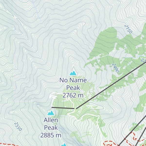 Map of No Name Peak