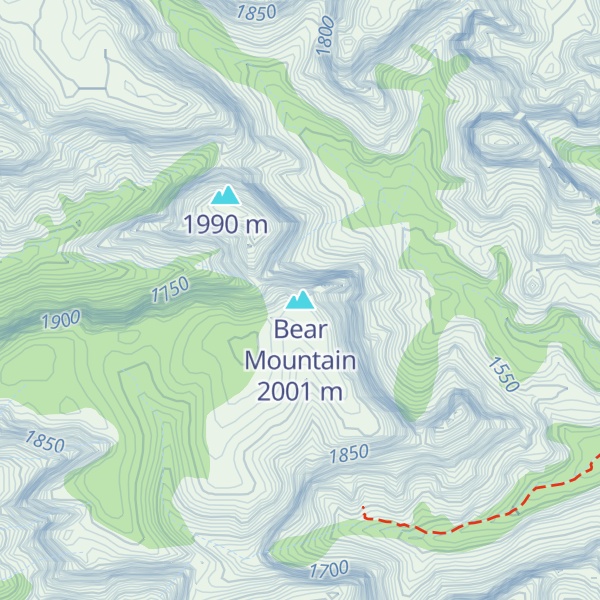 Map of Bear Mountain