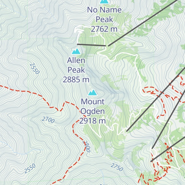 Map of Mount Ogden