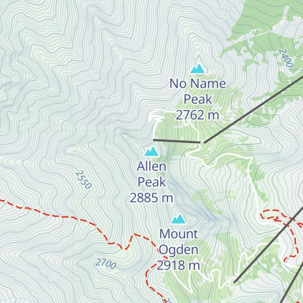 Map of Allen Peak