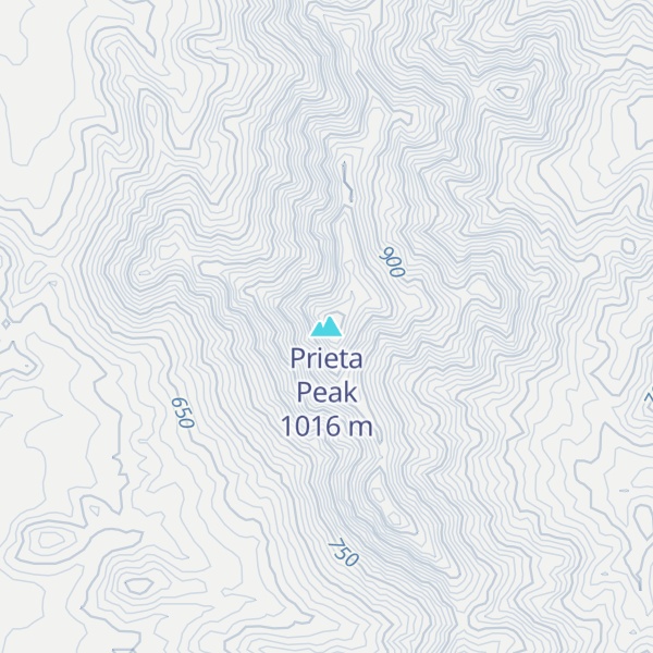 Map of Prieta Peak