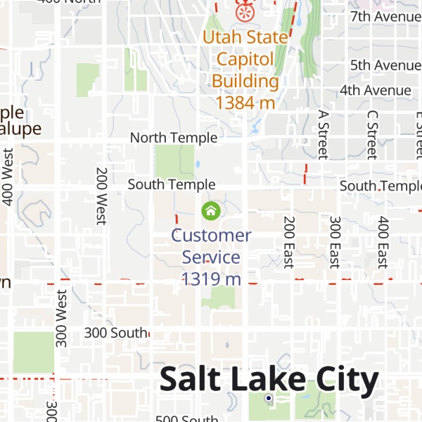 Map of Customer Service