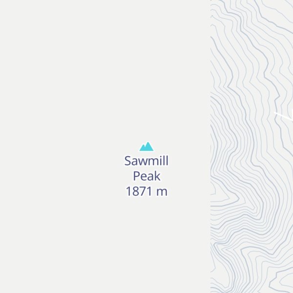 Map of Sawmill Peak