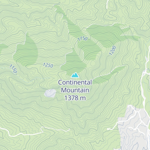 Map of Continental Mountain