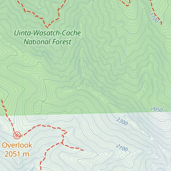 Map of Taylor Peak