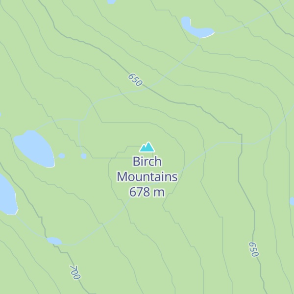 Map of Birch Mountains