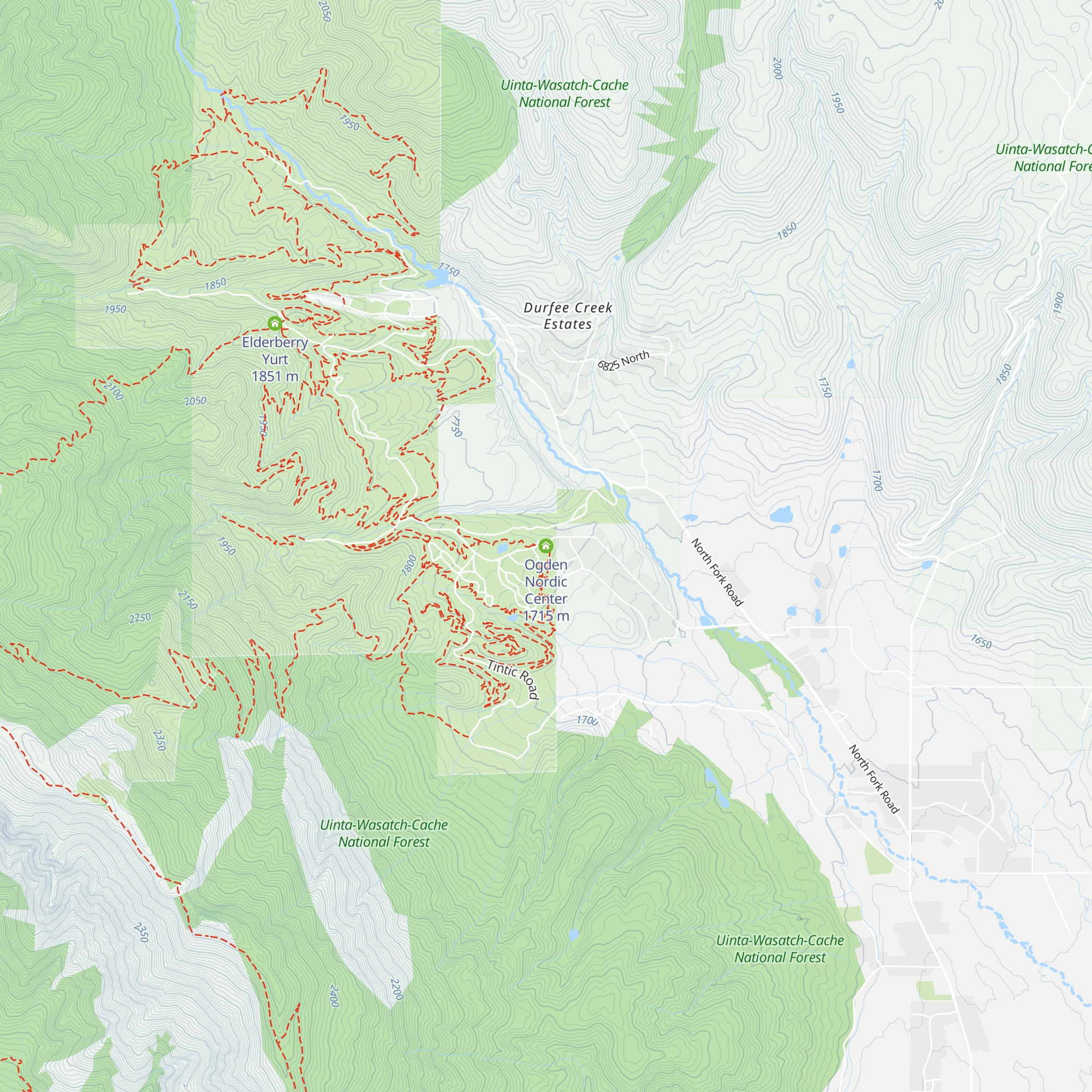 Ogden Nordic Center map