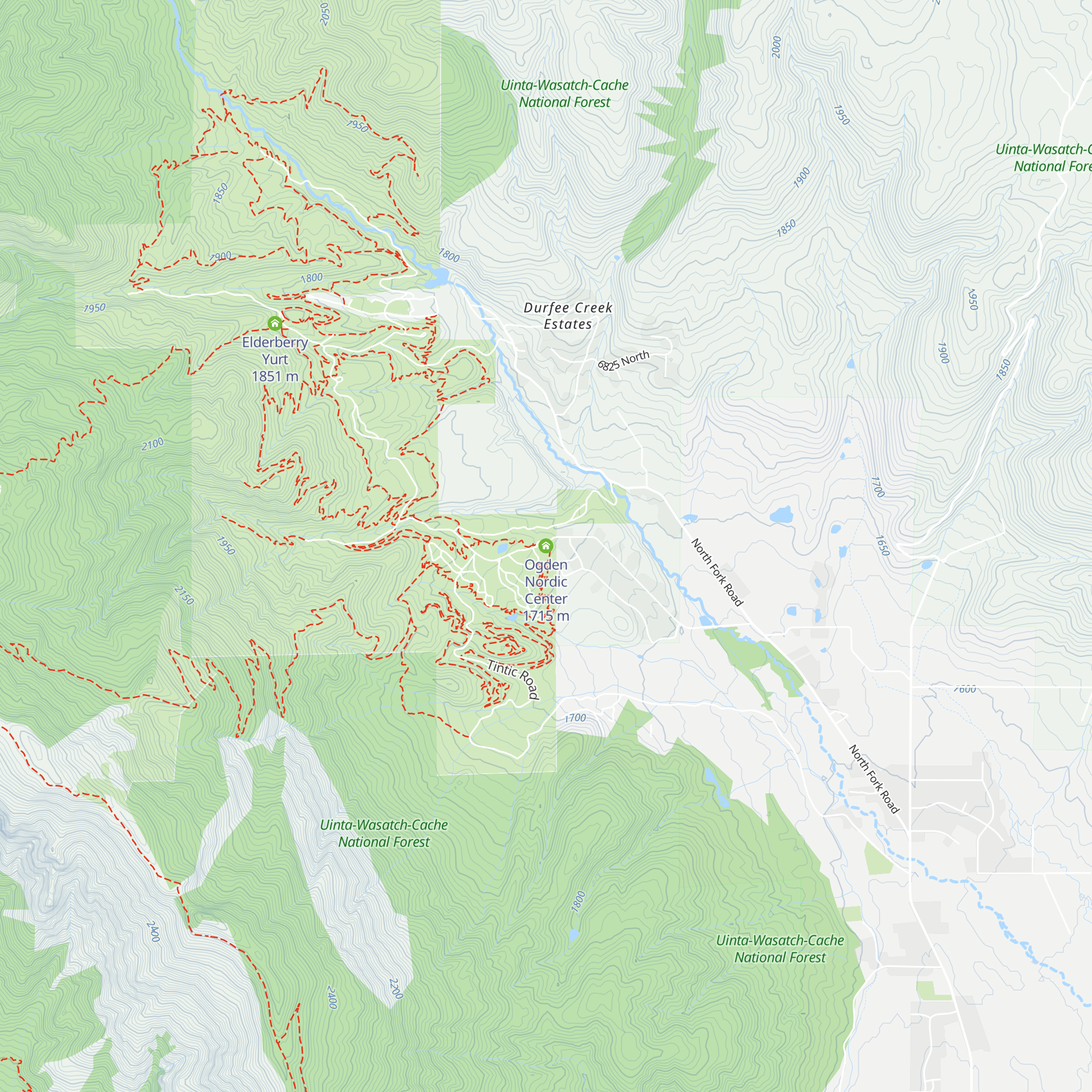 Ogden Nordic Center map
