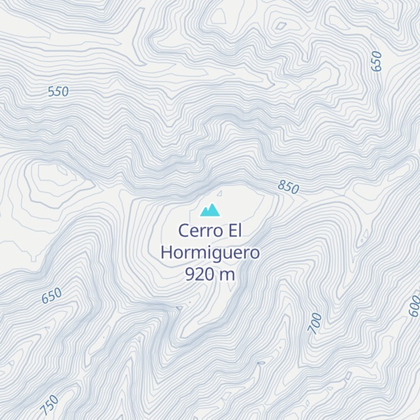Map of Cerro El Hormiguero