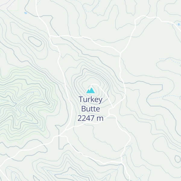 Map of Turkey Butte
