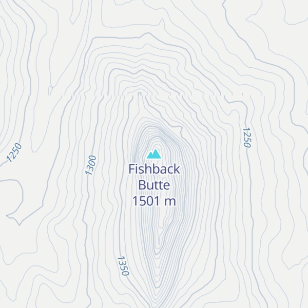Map of Fishback Butte