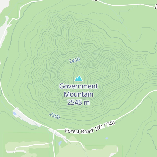 Map of Government Mountain