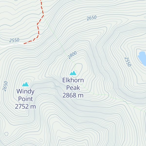 Map of Elkhorn Peak