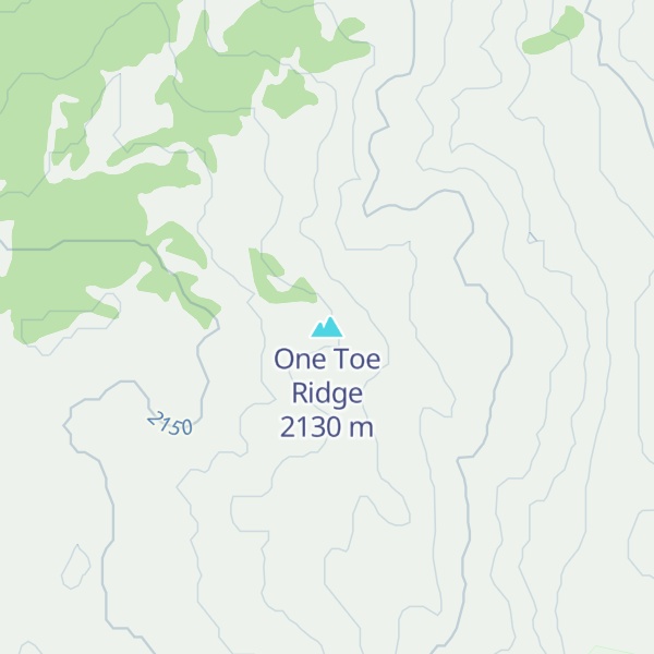Map of One Toe Ridge