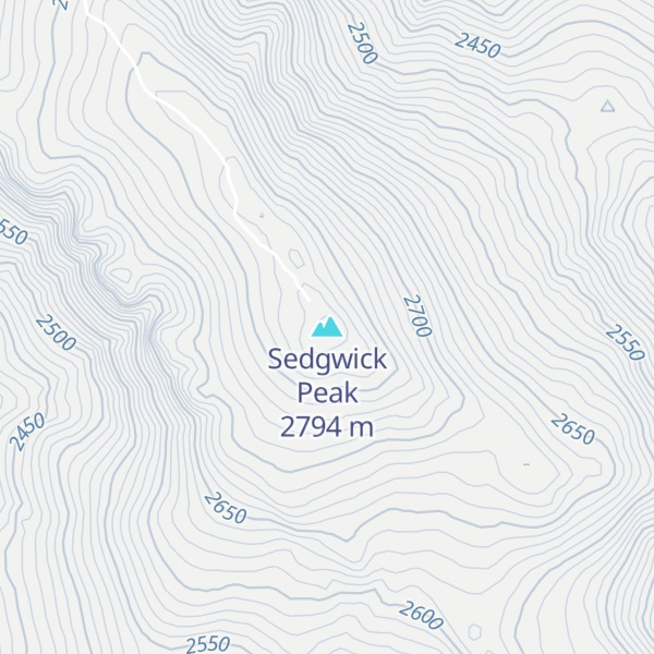 Map of Sedgwick Peak
