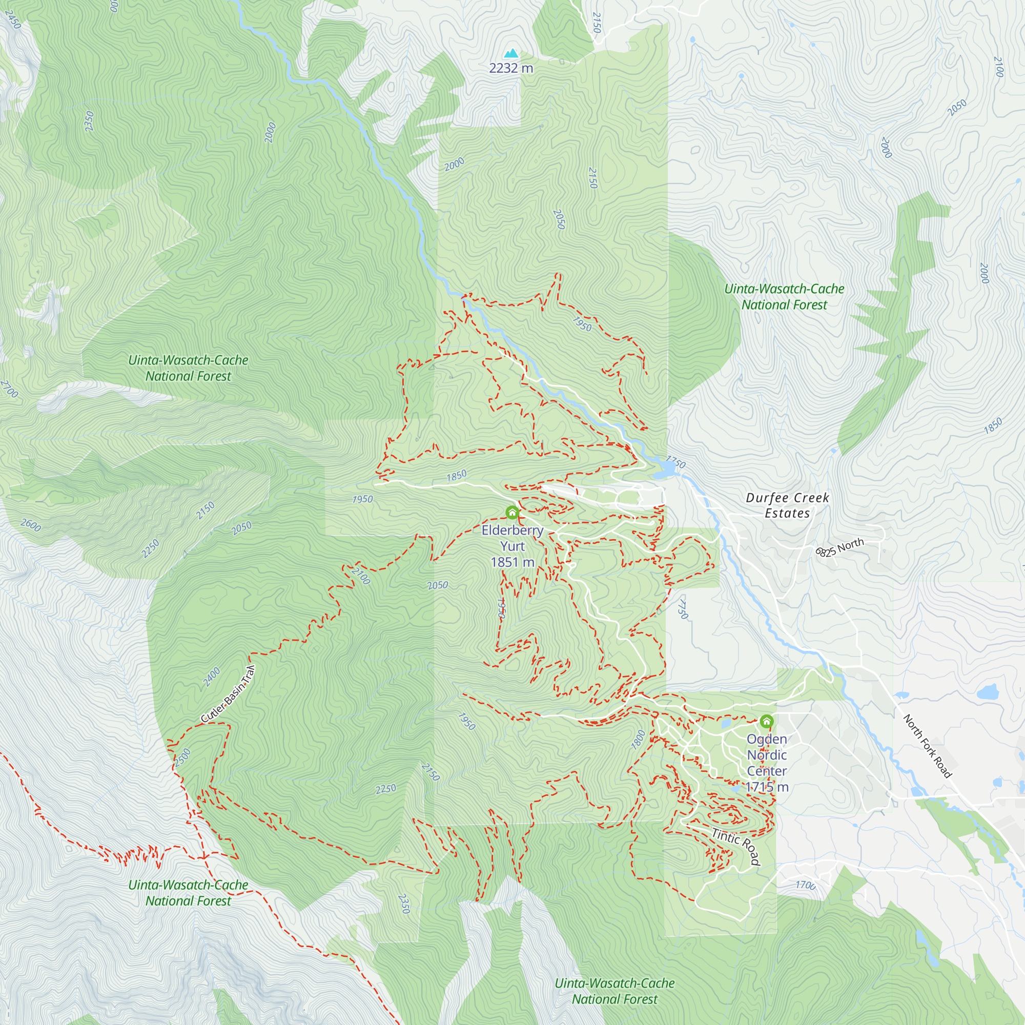 Elderberry Yurt map