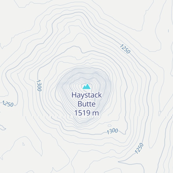 Map of Haystack Butte
