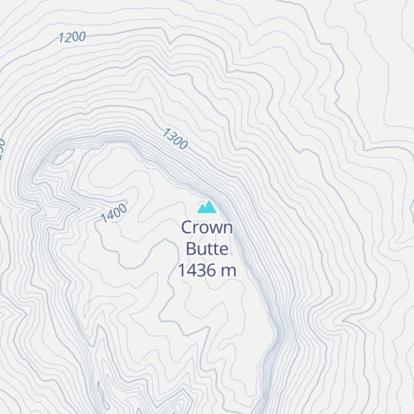 Map of Crown Butte