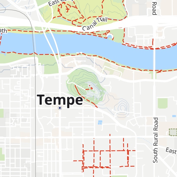 Map of Hayden Butte