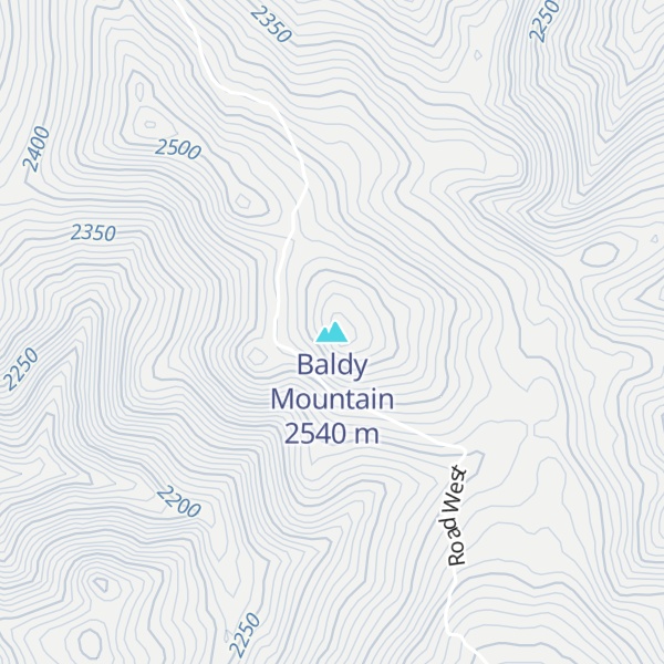 Map of Baldy Mountain