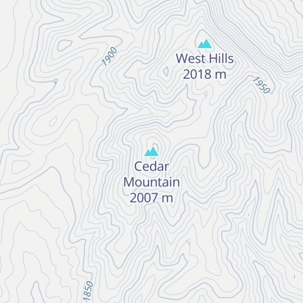 Map of Cedar Mountain