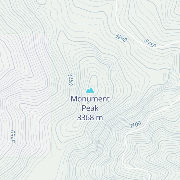 Map of Monument Peak