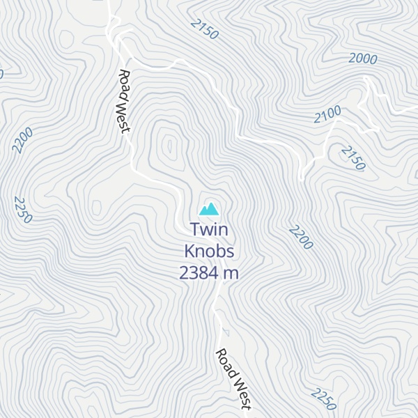 Map of Twin Knobs