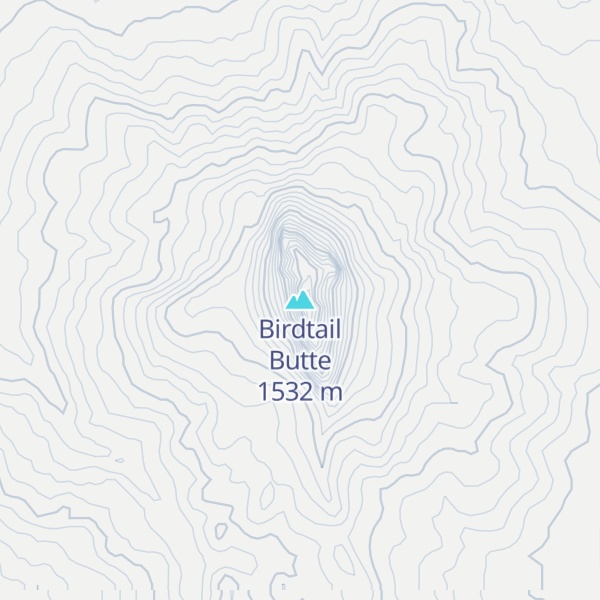 Map of Birdtail Butte