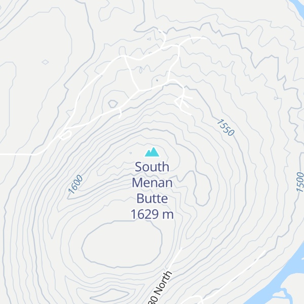 Map of South Menan Butte