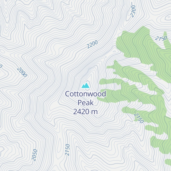 Map of Cottonwood Peak