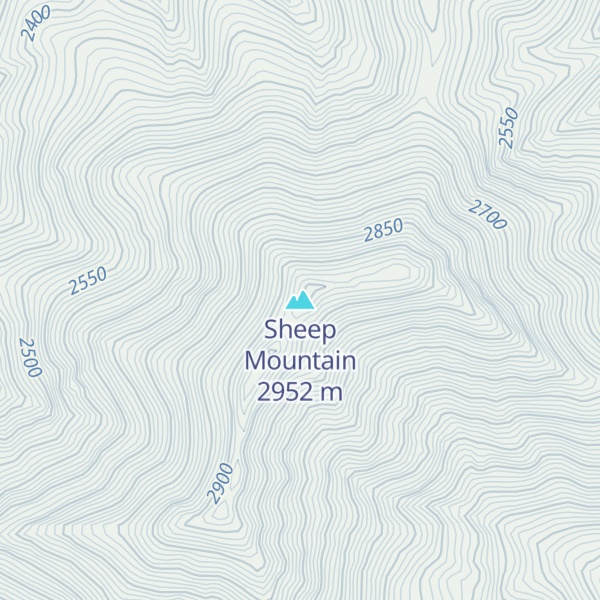 Map of Sheep Mountain