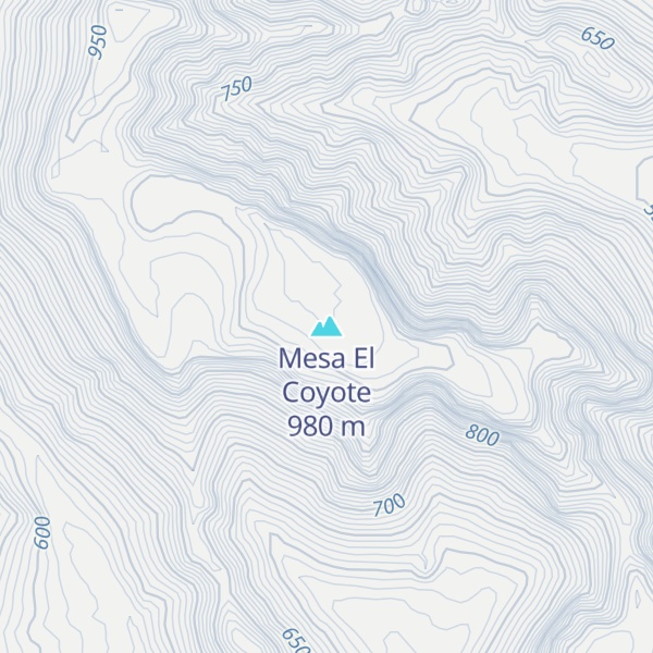 Map of Mesa El Coyote