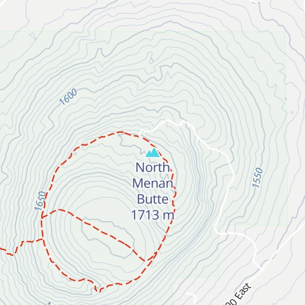 Map of North Menan Butte