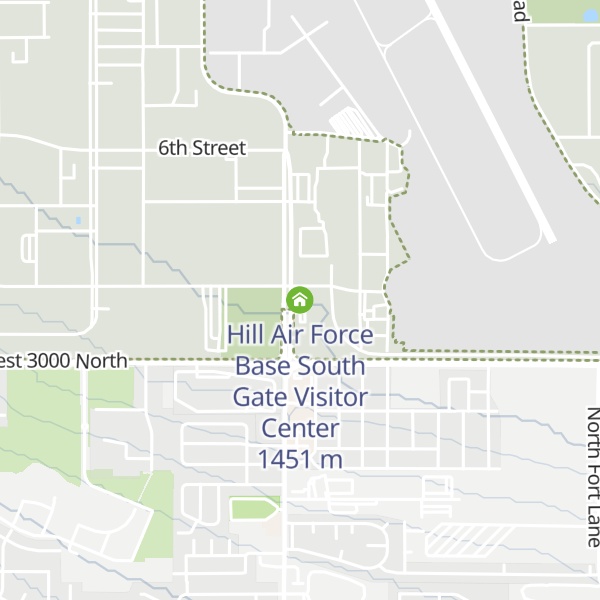 Map of Hill Air Force Base South Gate Visitor Center