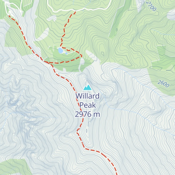 Map of Willard Peak