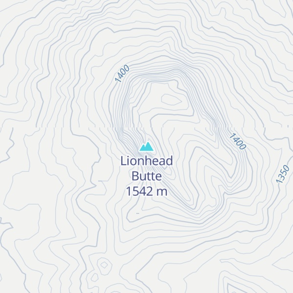 Map of Lionhead Butte