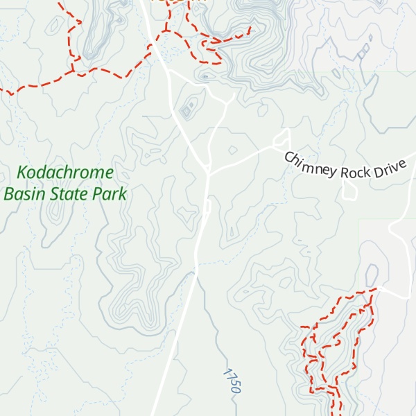 Map of Kodachrome Basin State Park Visitor Center