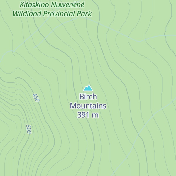 Map of Birch Mountains
