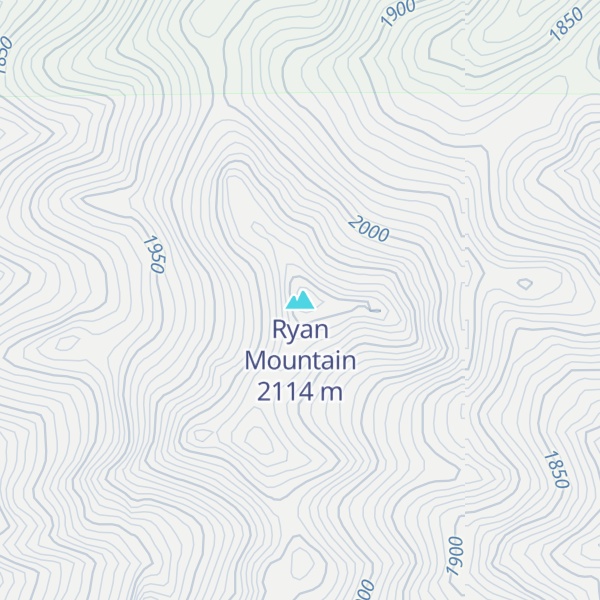 Map of Ryan Mountain