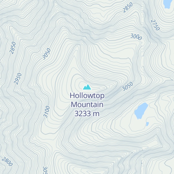 Map of Hollowtop Mountain