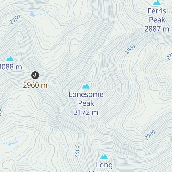 Map of Lonesome Peak